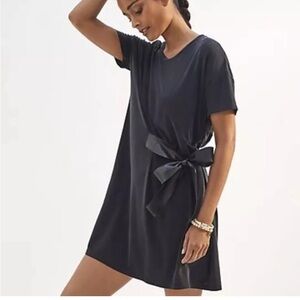 Dolan petite Black Short Sleeve dress with Side Tie XS petite